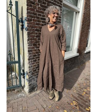 LINNEN JURK BRUIN