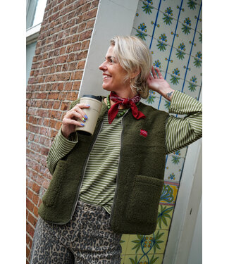 TEDDY GILET CALIFORNIA GROEN