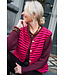 TEDDY GILET STREEP FUSCHIA