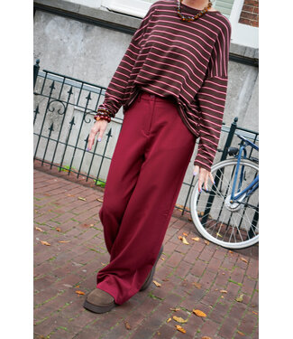 WIJDE BROEK BURGUNDY