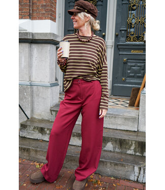 WIJDE BROEK BURGUNDY