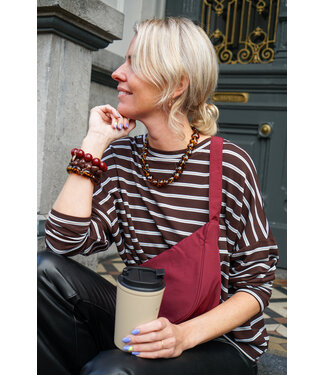 STREEP TOP BRUIN BLAUW