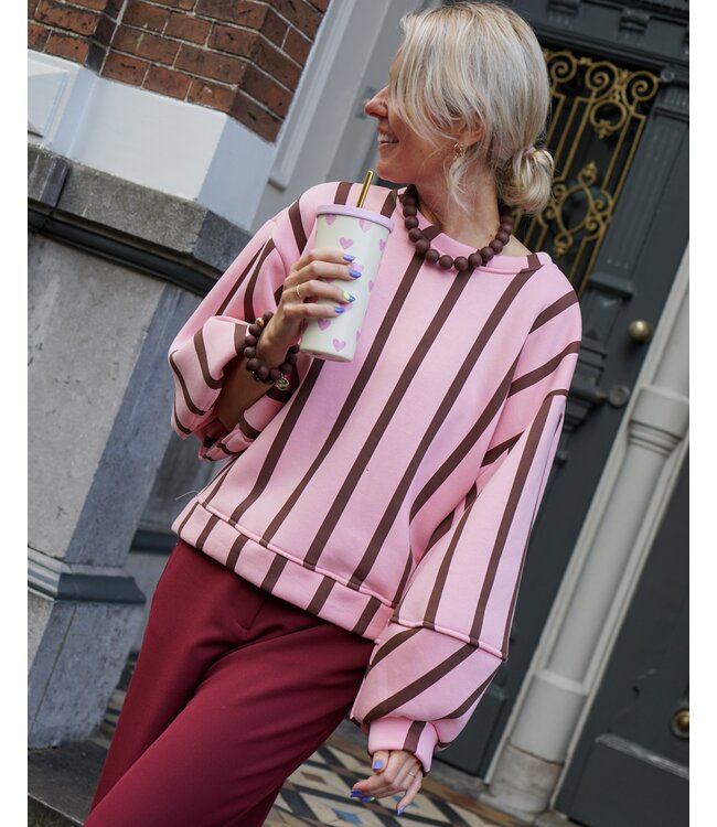 STREEP  SWEATER BRUIN ROZE