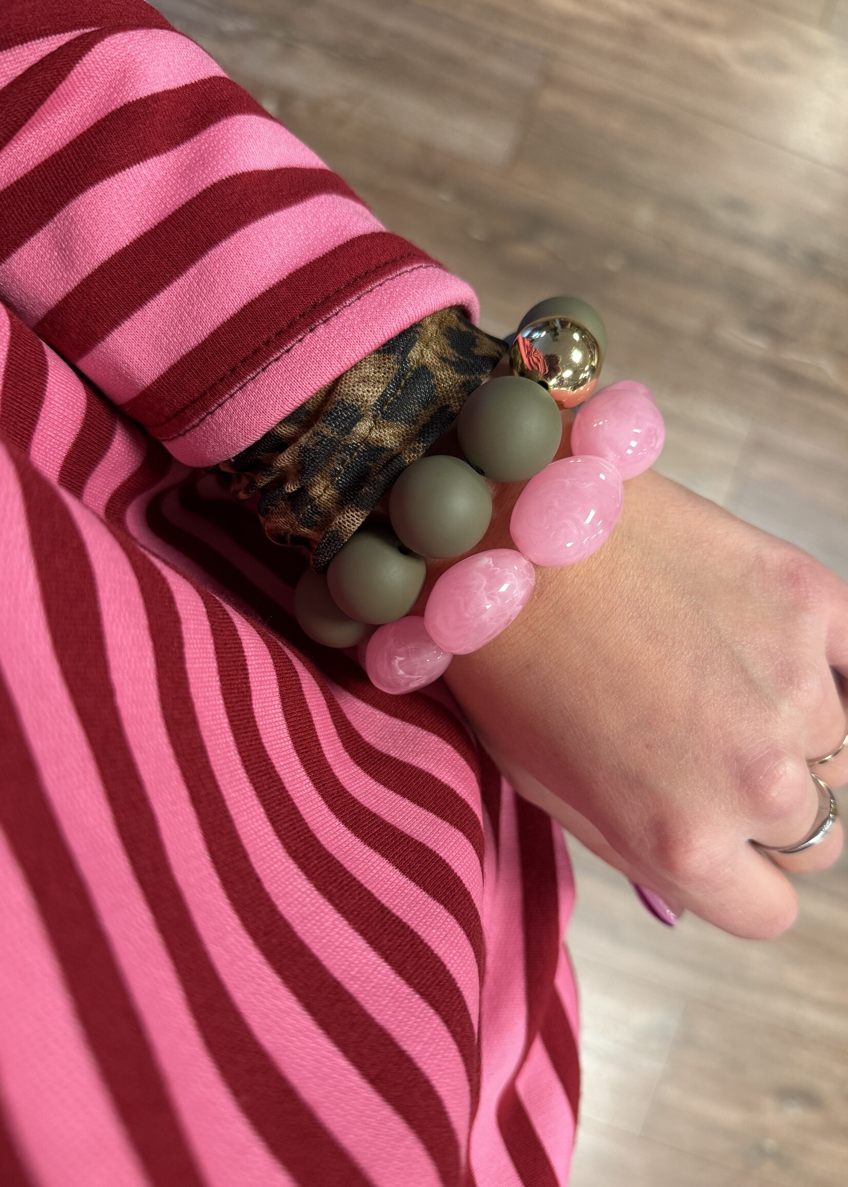 CHUNKY ARMBAND MAT GROEN