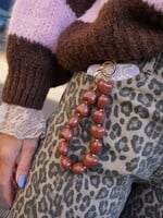 TELEFOONKETTING HART BRUIN