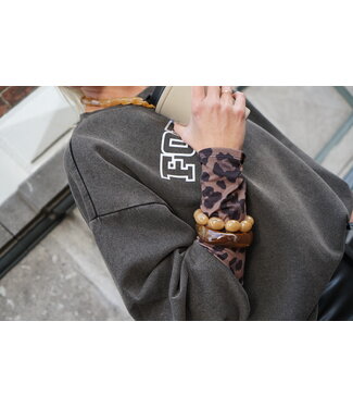 CHUNKY ARMBAND TAUPE