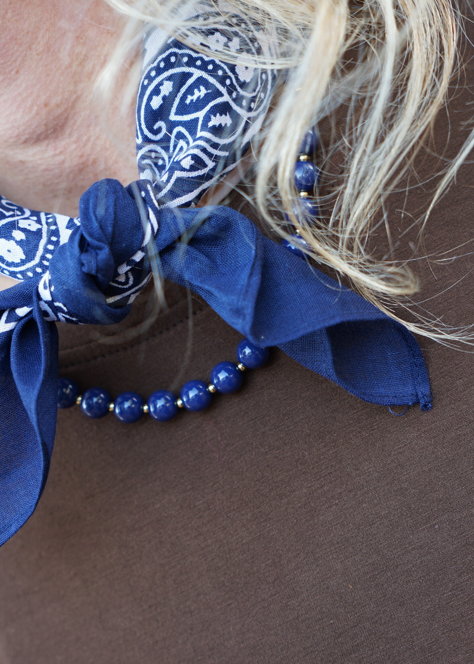 BANDANA DONKERBLAUW