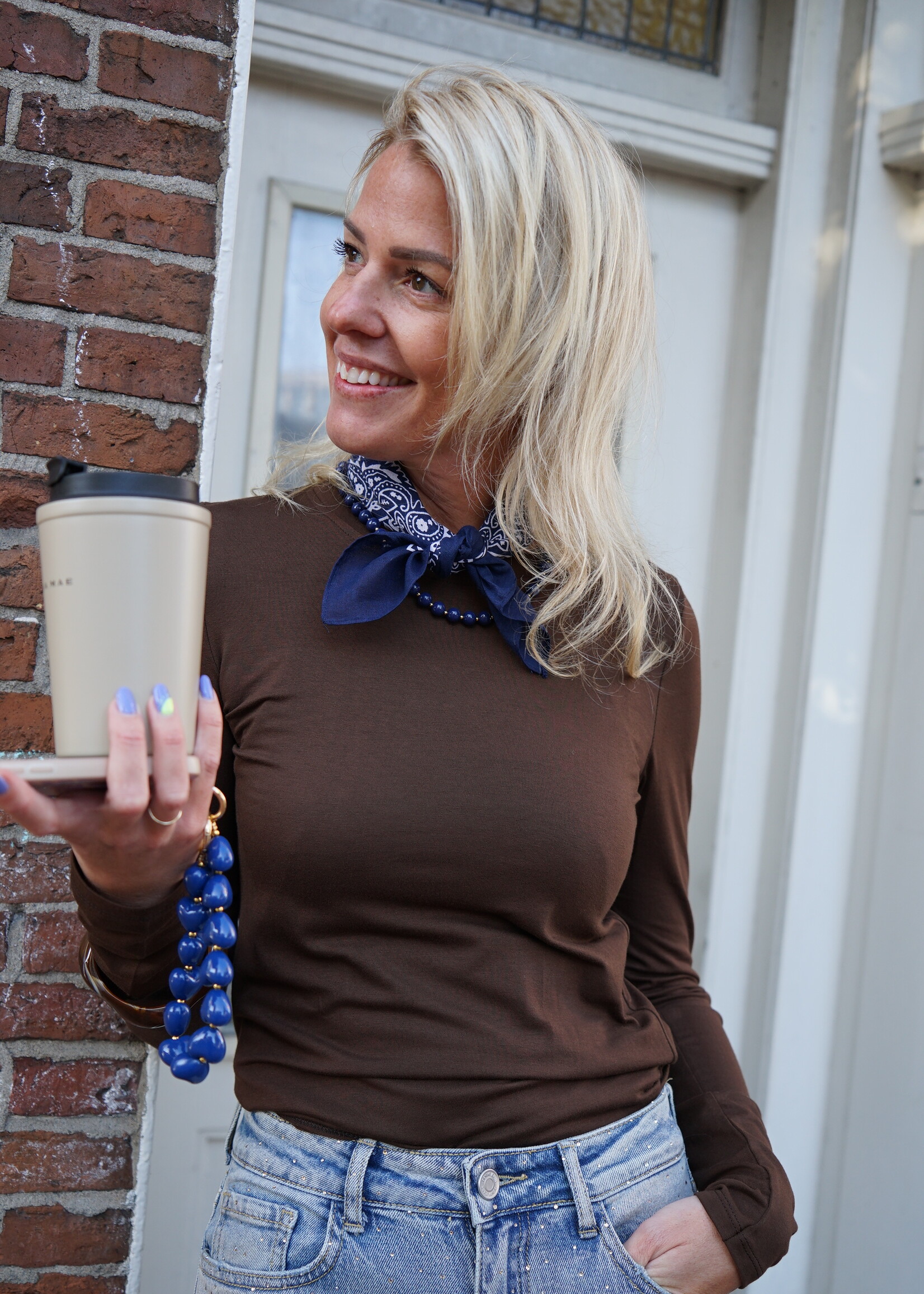 BANDANA DONKERBLAUW