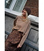 TOP STREEP BRUIN BEIGE