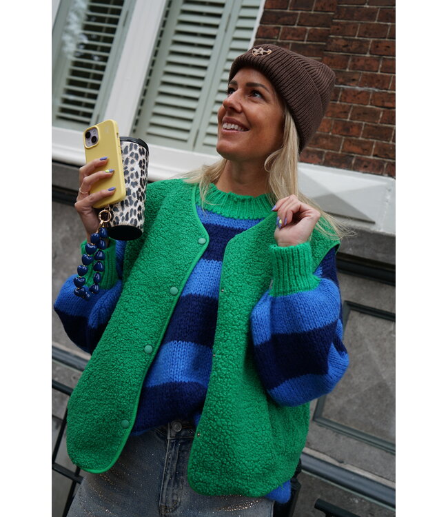 STREEP TRUI BLAUW GROEN