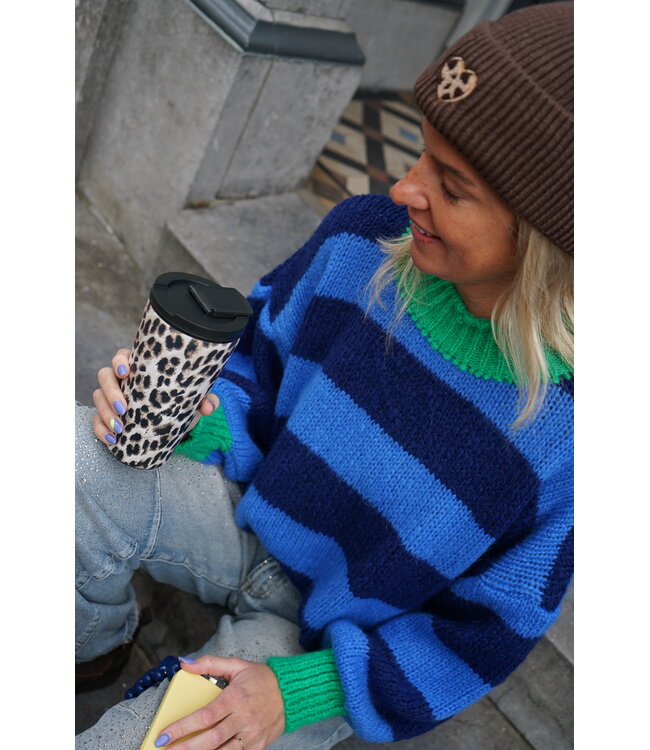 STREEP TRUI BLAUW GROEN