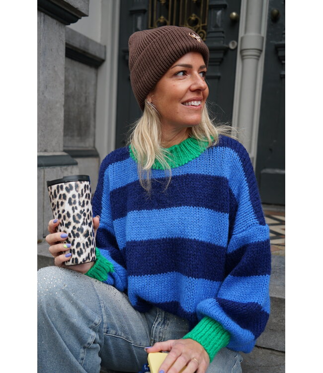 STREEP TRUI BLAUW GROEN