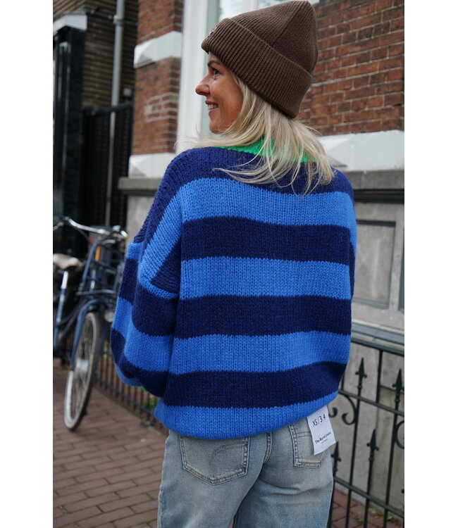 STREEP TRUI BLAUW GROEN