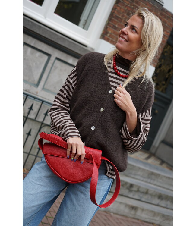 GEBREID GILET BRUIN