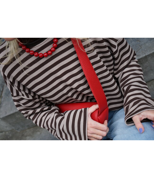 STREEP TOP LIV BRUIN TAUPE