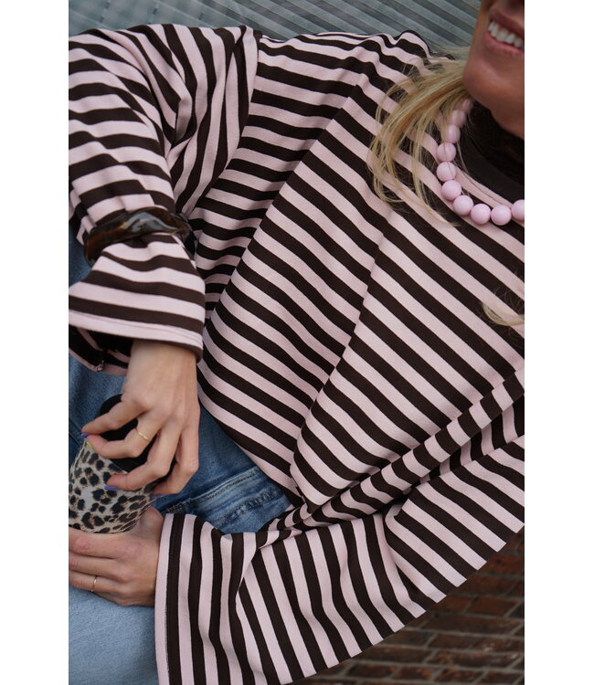 STREEP TOP BRUIN ROZE