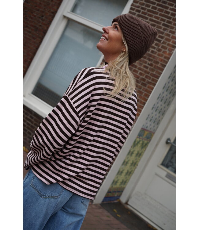 STREEP TOP BRUIN ROZE