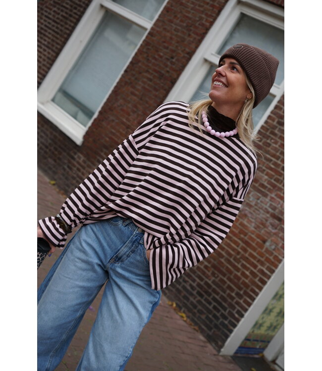 STREEP TOP BRUIN ROZE