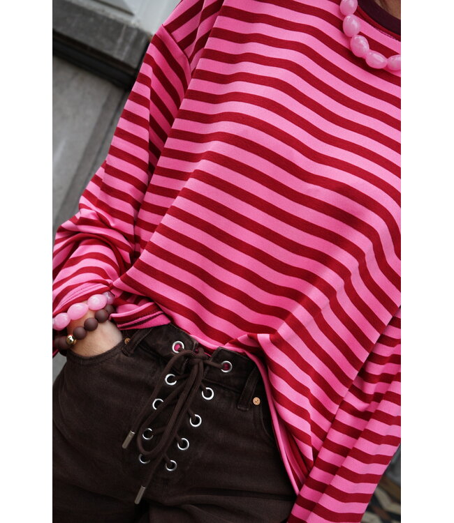 STREEP TOP ROOD ROZE