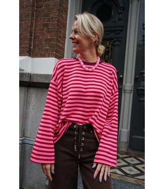 STREEP TOP LIV ROOD ROZE