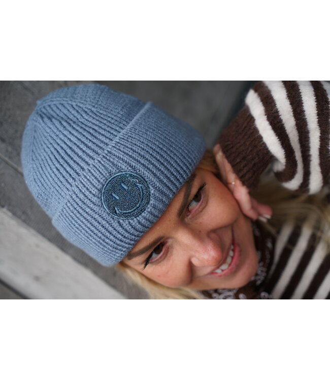 SMILEY MUTS BLAUW