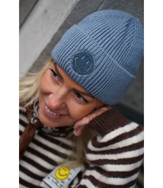 SMILEY MUTS BLAUW