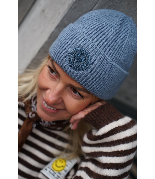 SMILEY MUTS BLAUW