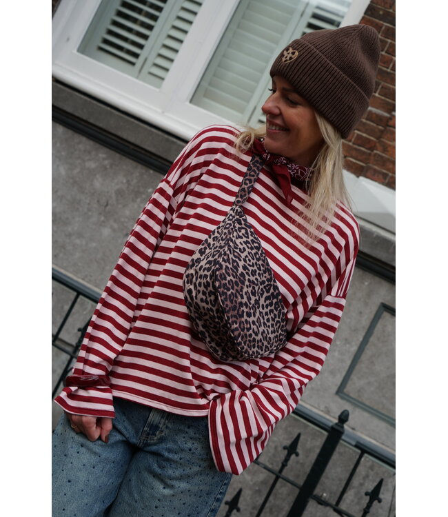 STREEP TOP BURGUNDY ROZE