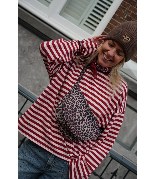 STREEP TOP BURGUNDY ROZE