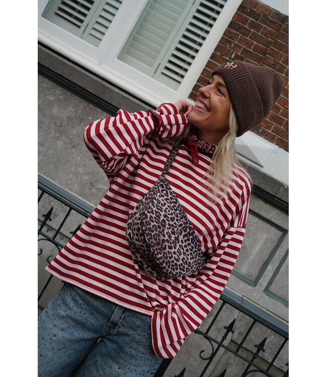 STREEP TOP BURGUNDY ROZE