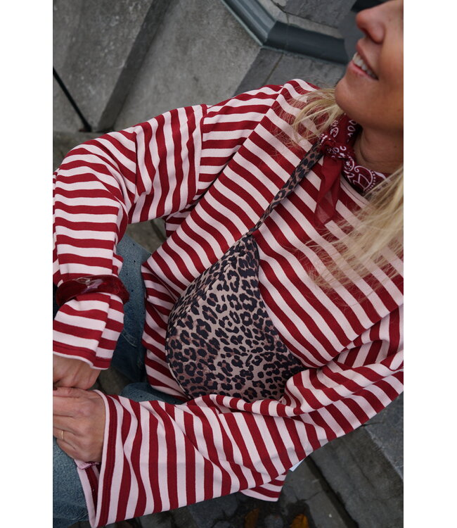 STREEP TOP BURGUNDY ROZE