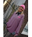 OVERSIZED STREEP TOP ROZE GROEN