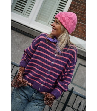 STREEP VEST PAARS  ROZE