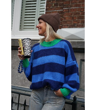 STREEP TRUI BLAUW GROEN