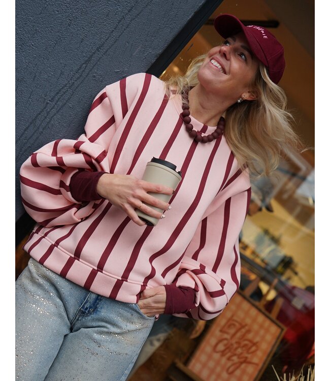 STREEP  SWEATER BO ROZE BURGUNDY