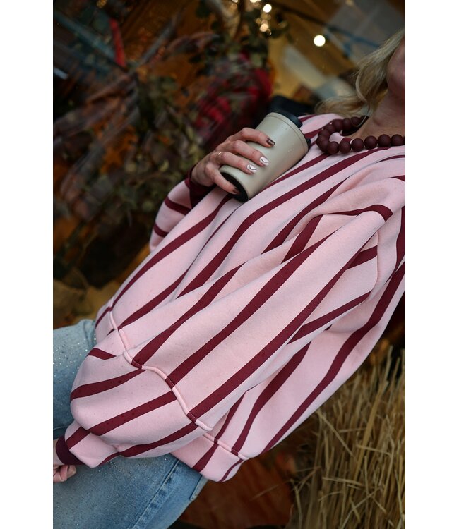 STREEP  SWEATER BO ROZE BURGUNDY