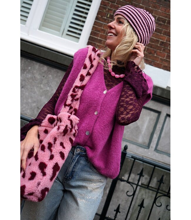 GEBREID GILET ROZE