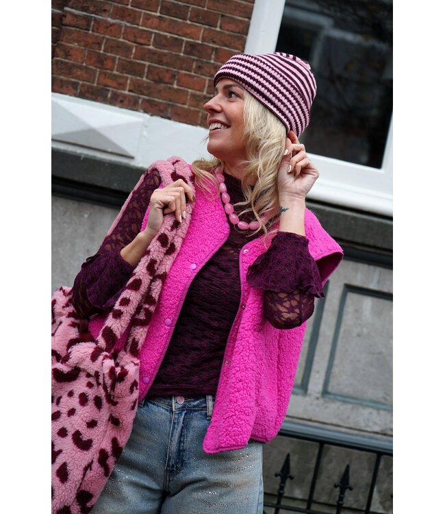 STREEP MUTS AUBERGINE ROZE