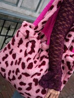 TEDDY SHOPPER LEOPARD ROZE BURGUNDY