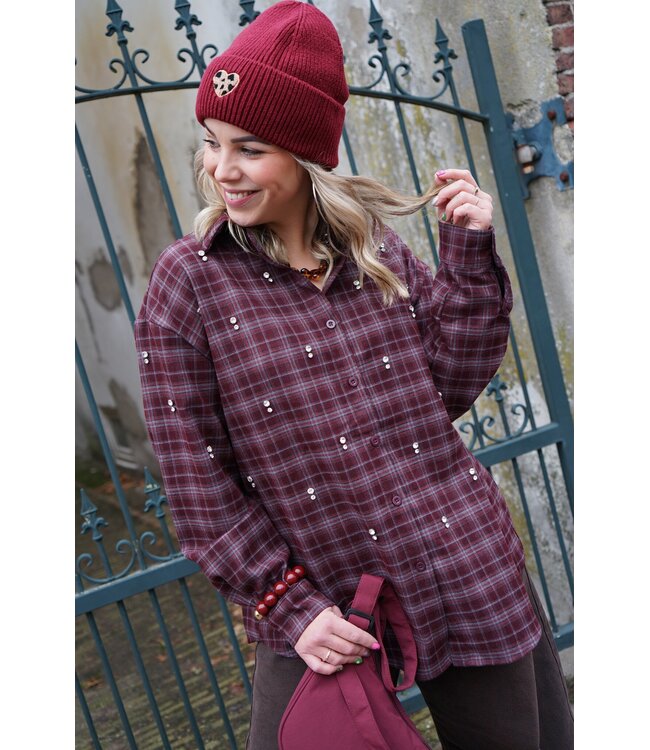 GERUITE BLOUSE BURGUNDY