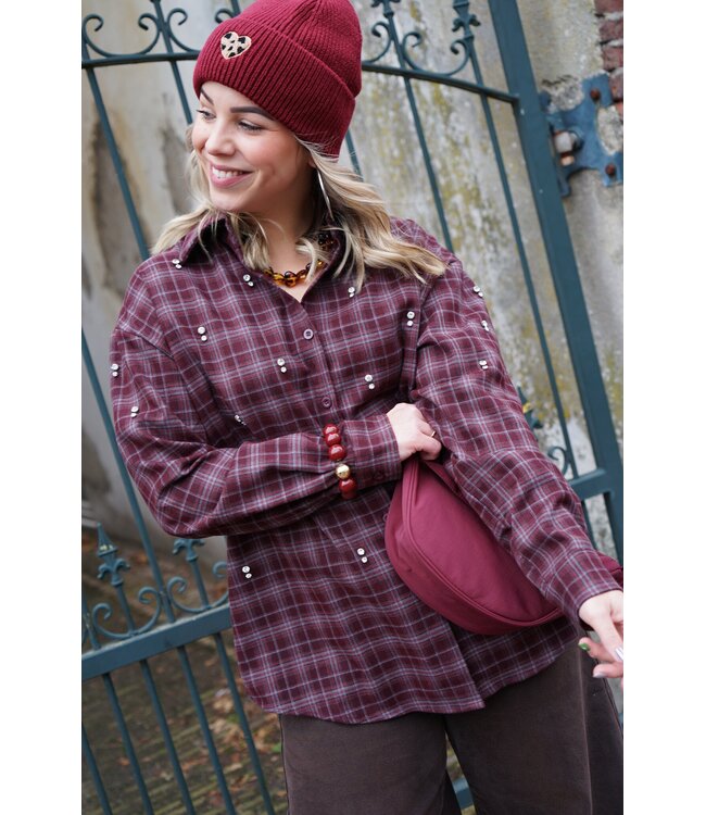 GERUITE BLOUSE BURGUNDY