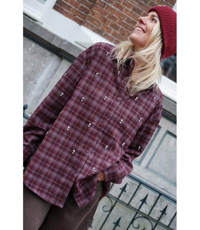 GERUITE BLOUSE BURGUNDY