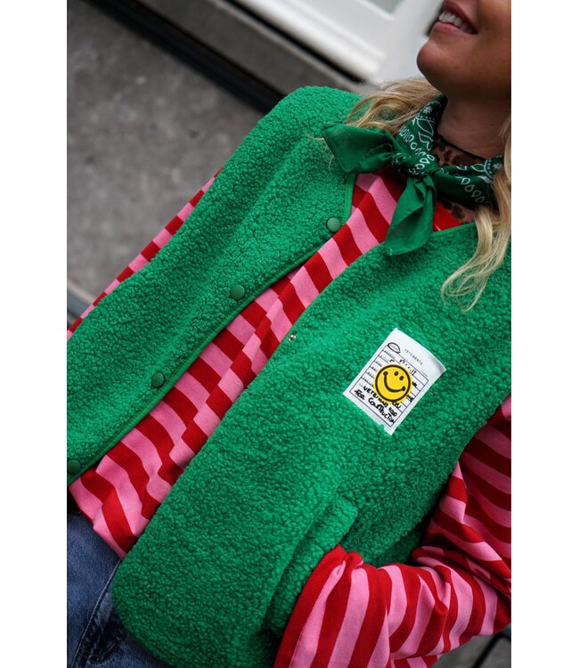 GILET SMILEY GROEN