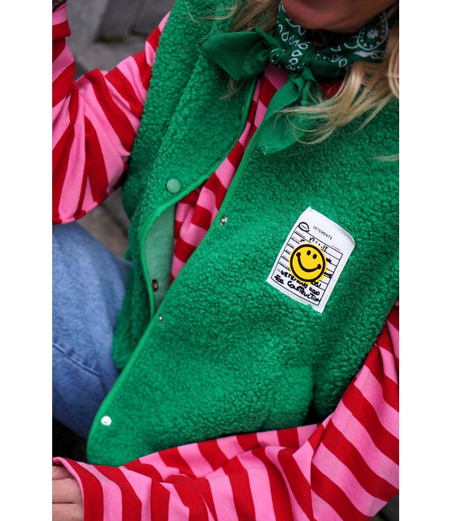 GILET SMILEY GROEN