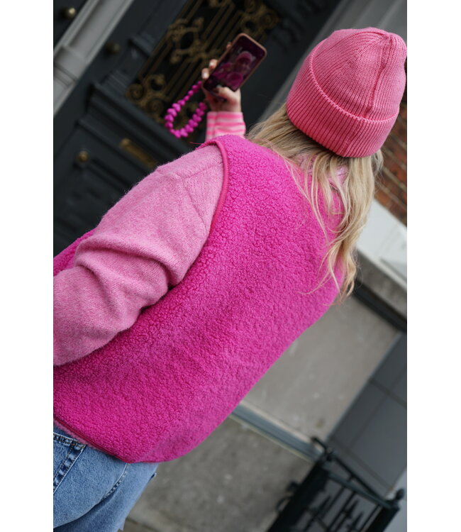 GILET SMILEY FUCHSIA