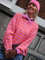 STREEP VEST ROZE ORANJE