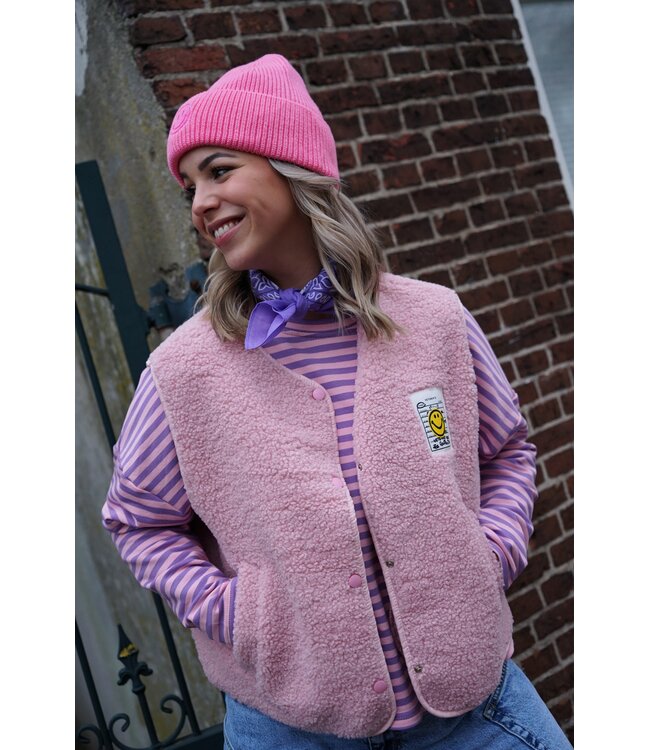 GILET SMILEY POEDERROZE