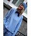 STREEP TOP KIM BLAUW