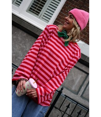 STREEP TOP BO ROOD ROZE