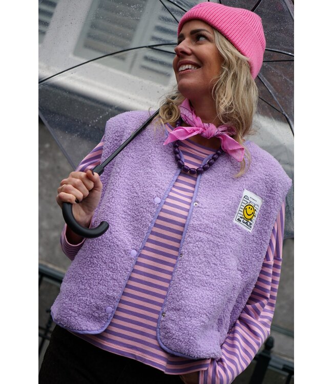 GILET SMILEY LILA